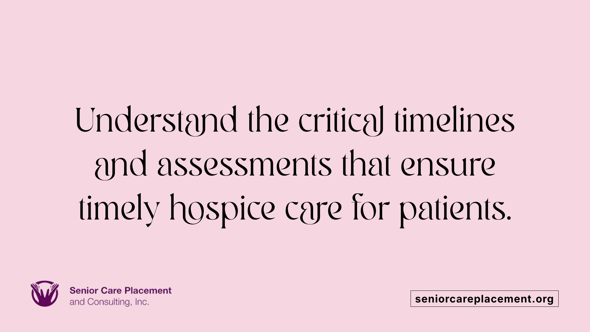 Understand the critical timelines and assessments that ensure timely hospice care for patients.