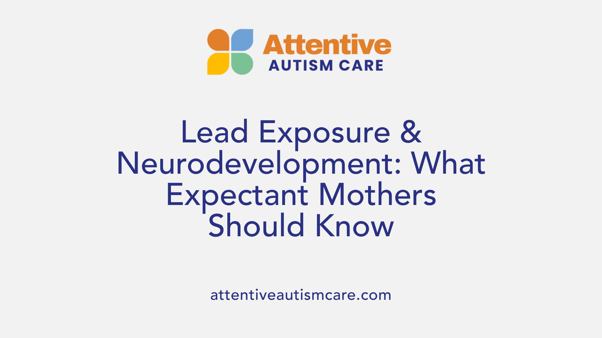 Lead Exposure &amp; Neurodevelopment: What Expectant Mothers Should Know